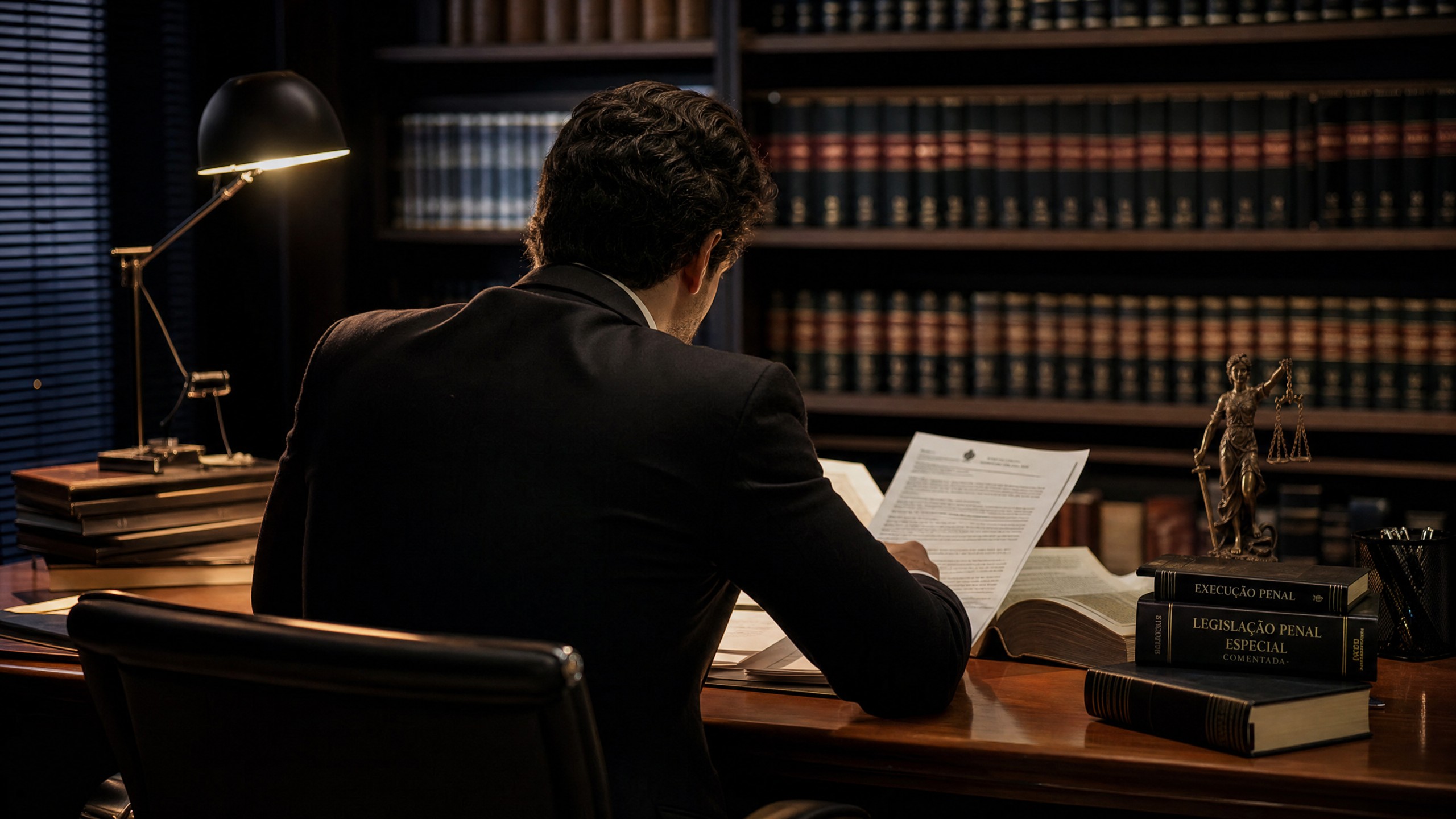 Advogado criminalista analisando processo de habeas corpus em Passo Fundo